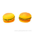 Eco-friendly vinyl squeaky hamburger dog toy pet products